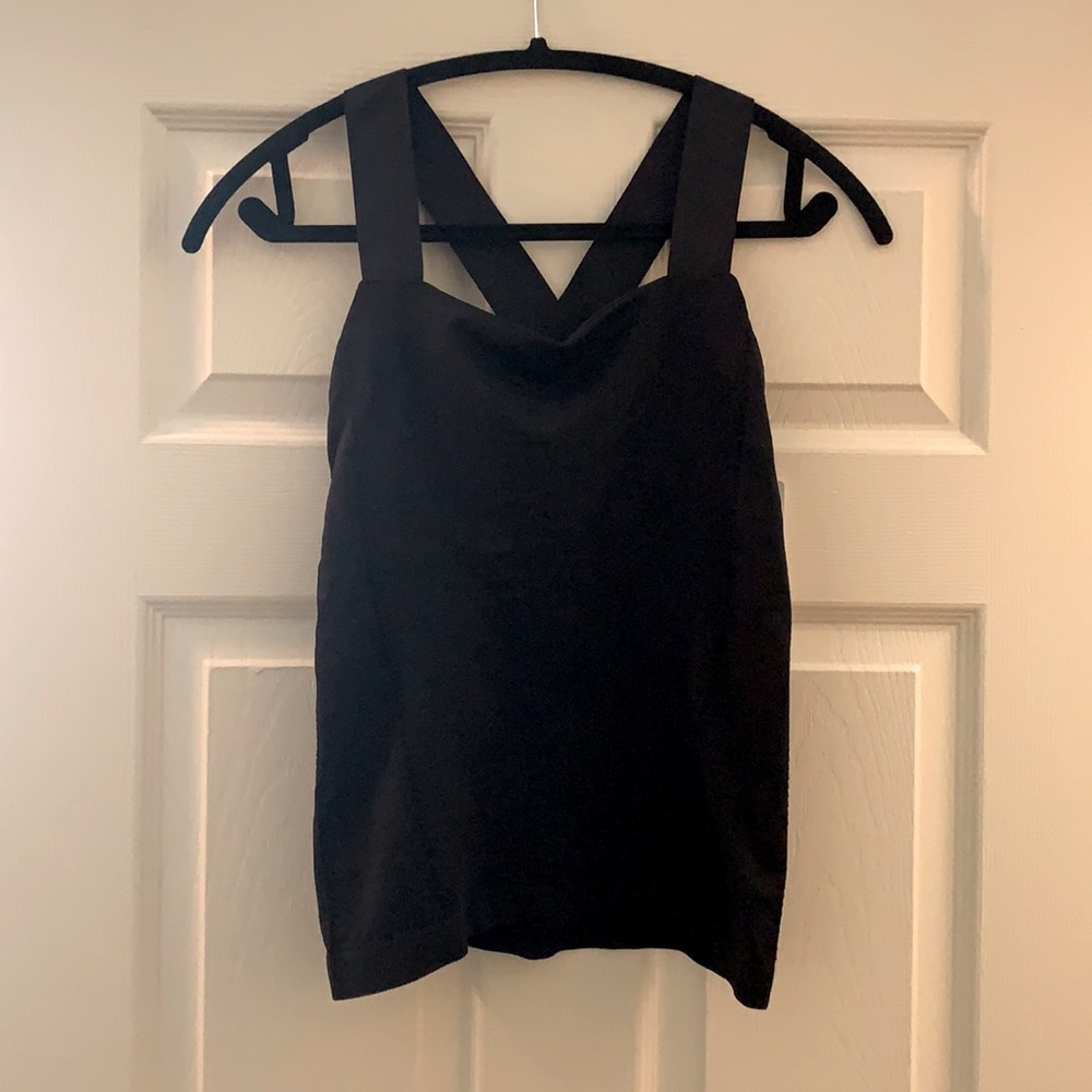 Athleta black cross back tank top new with tags!